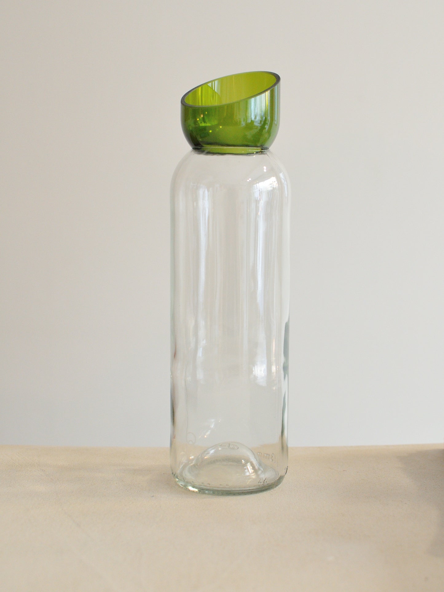 Carafe - Q de bouteilles - blanc transparent et vert